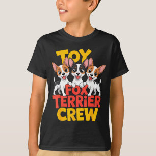 Toy Fox Terrier Crew Cartoon Small Amertoy Pet Dog T-Shirt