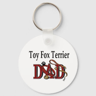Toy Fox Terrier Dad Gifts Key Ring