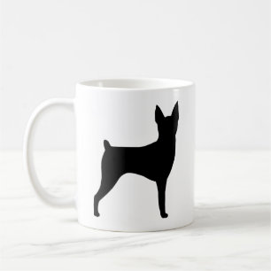 Toy Fox Terrier Dog Breed Silhouettes Coffee Mug
