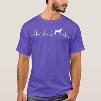 Toy Fox Terrier Dog Heartbeat EKG Funny Dog Mom T- T-Shirt
