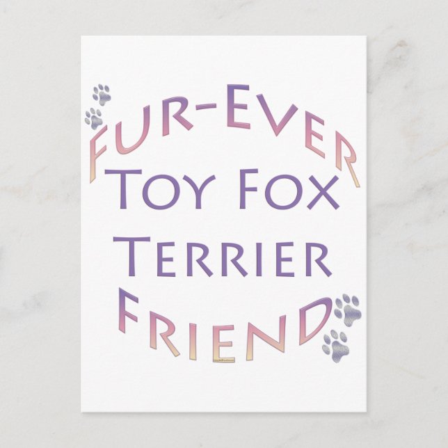 Toy Fox Terrier Furever Friend Postcard (Front)