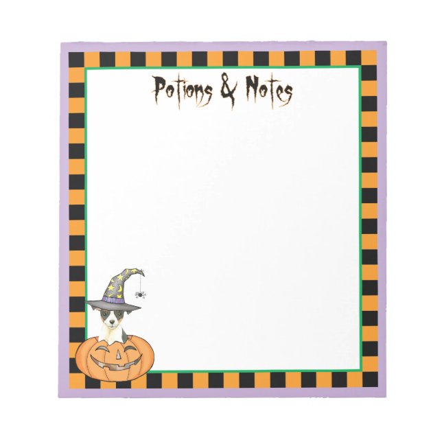 Toy Fox Terrier Halloween Notepad (Front)