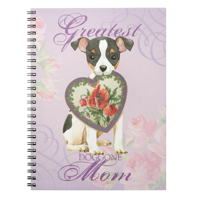 Toy Fox Terrier Heart Mum Notebook (Front)