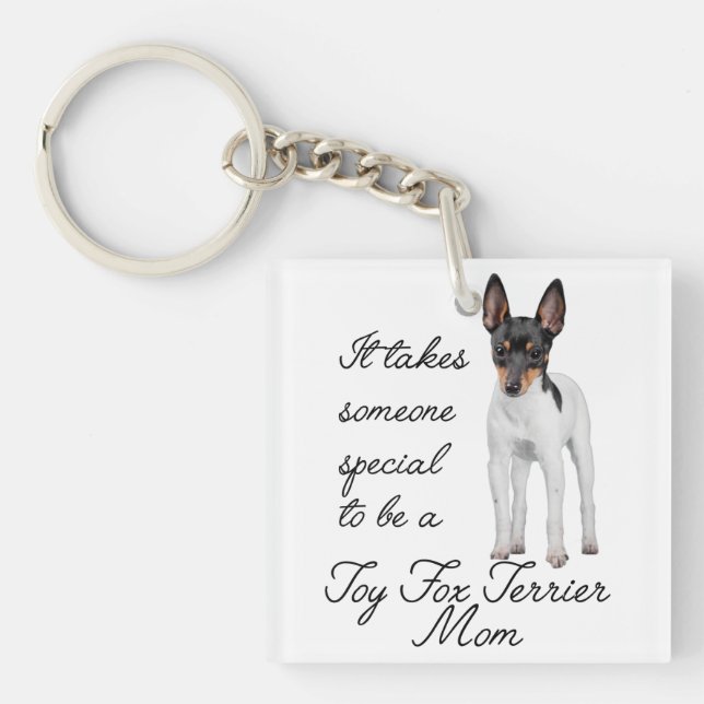 Toy Fox Terrier Mum Keychain (Front)