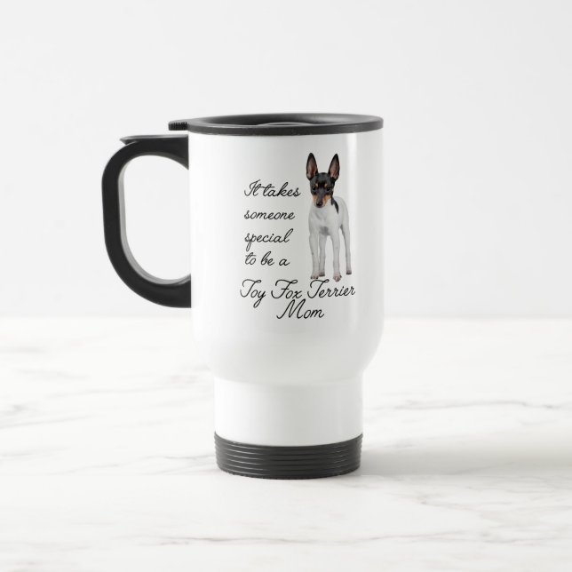 Toy Fox Terrier Mum Travel Mug (Left)
