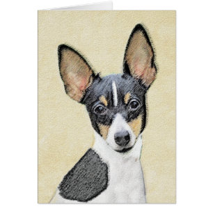 Toy Fox Terrier Painting - Cute Original Dog Art