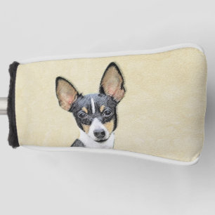 Toy Fox Terrier Painting - Cute Original Dog Art Golf Head Cover