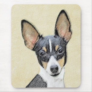 Toy Fox Terrier Painting - Cute Original Dog Art Mouse Mat