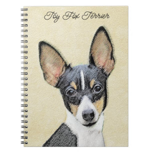 Toy Fox Terrier Painting - Cute Original Dog Art Notebook