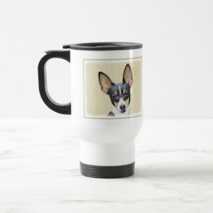 Toy Fox Terrier Painting - Cute Original Dog Art Travel Mug