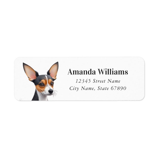 Toy Fox Terrier Return Address Labels (Front)