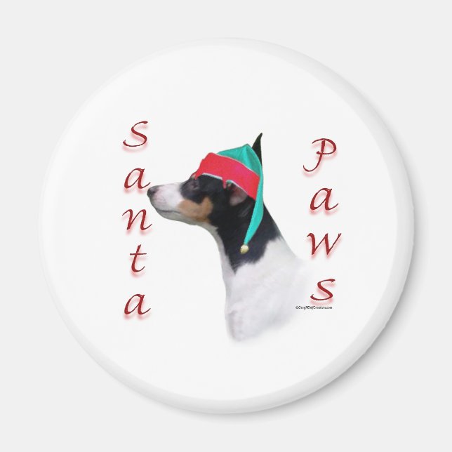 Toy Fox Terrier Santa Paws Magnet (Front)