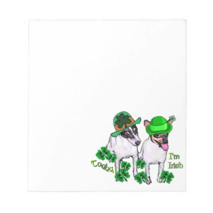 Toy Fox Terrier St Pattys Notepad