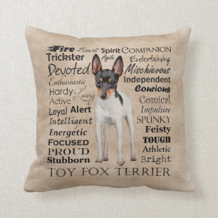Toy Fox Terrier Traits Pillow