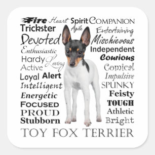 Toy Fox Terrier Traits Stickers