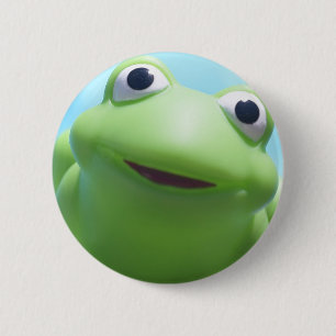 Toy Frog Close-Up 6 Cm Round Badge
