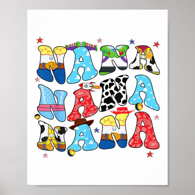 Toy Funny Nana Story Grandma Grandpa Mothers Day F Poster (Front)