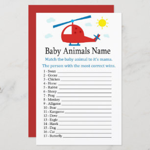 Toy helicopter Baby Animals Name Game