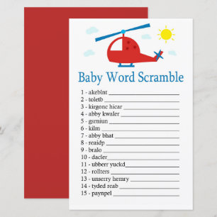 Toy helicopter Baby word scramble game