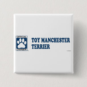 TOY MANCHESTER TERRIER_Blue 15 Cm Square Badge
