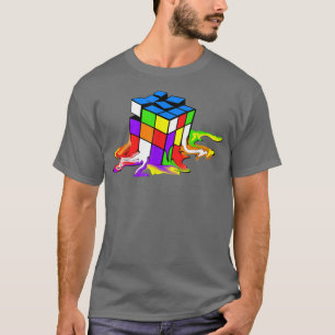 Toy Melted Puzzle Cube Psychedelic Cute Art Big T-Shirt