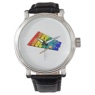 toy metal xylo graphic drum watch