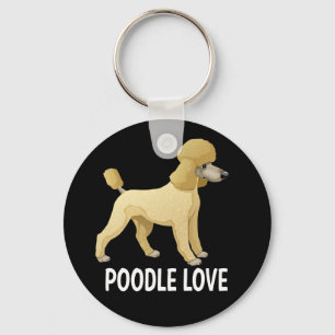Toy Miniature Poodle Puppy Dog Love Black Key Ring