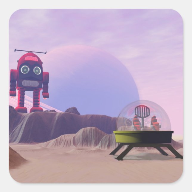 Toy Moon Walker Scene Sticker (Front)