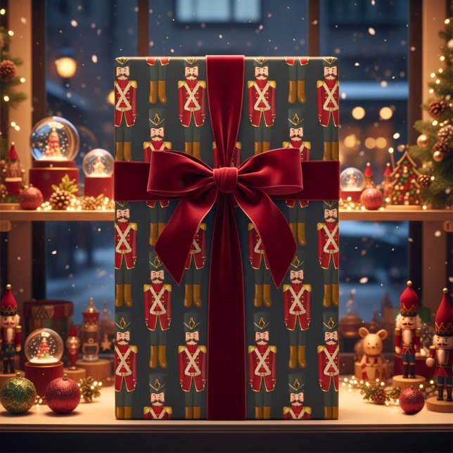 Toy Nutcracker Soldier Wrapping Paper (Toy Nutcracker Soldier Wrapping Paper)