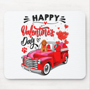 Toy Odle Heart Red Truck Happy Valentine Day Dog  Mouse Mat