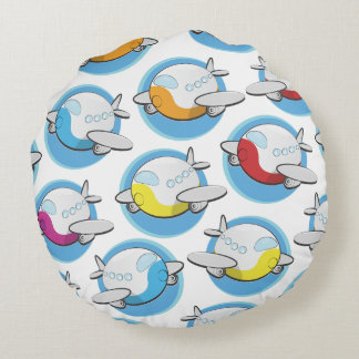 Toy Planes Round Cushion