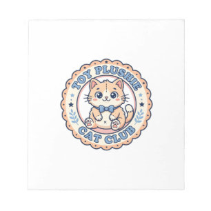 Toy Plushie Cat Cute Cat T-Shirt Design - Toy Plus Notepad