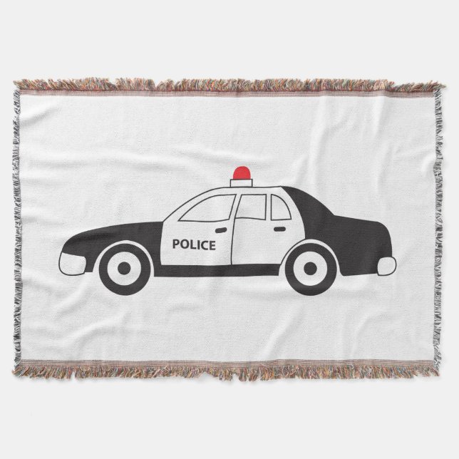 Toy Police Car Design Throw Blanket (Front)