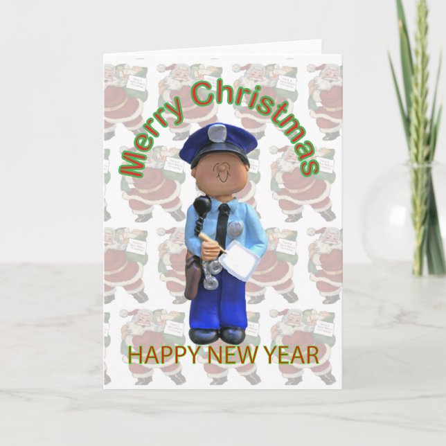 Toy Policeman Christmas Card (Front)