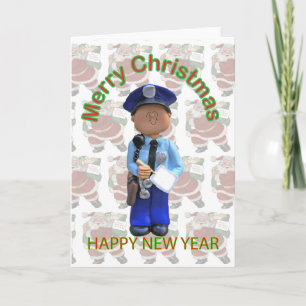 Toy Policeman Christmas Card