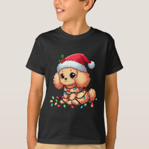 Toy Poodle Christmas Lights Dog Funny Xmas T-Shirt