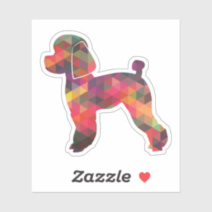 Toy Poodle Dog Geo Silhouette Multi