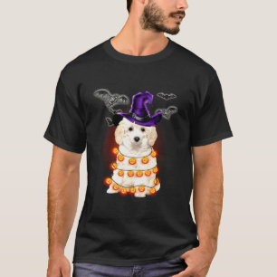 Toy Poodle Dog Light Pumpkin Funny Halloween T-Shirt