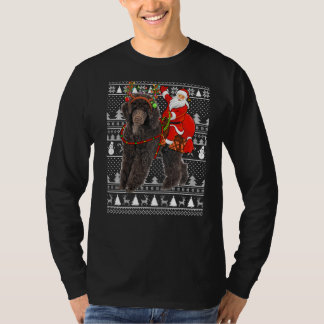 Toy Poodle Dog Santa Riding Toy Poodle Ugly Chris T-Shirt