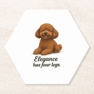 Toy Poodle � Elegance Has Four Legs Paper Coaster