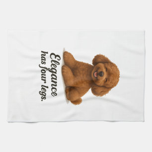 Toy Poodle � Elegance Has Four Legs Tea Towel