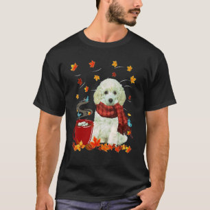 Toy Poodle  Fall  Chocolate  Hot   Dog Autumn T-Shirt