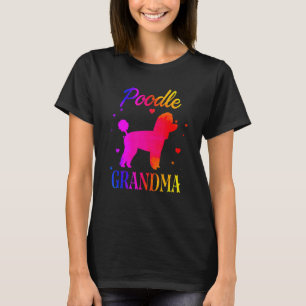 Toy Poodle Grandma Vintage Colourful Cute Dog Mum T-Shirt