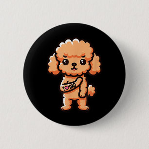 Toy Poodle I Love Dad Funny Dog Tattoo _1 6 Cm Round Badge