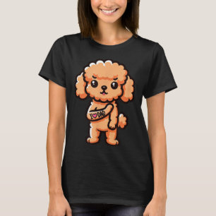 Toy Poodle I Love Dad Funny Dog Tattoo _1 T-Shirt