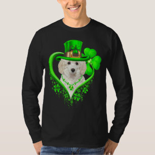 Toy Poodle In Shamrock Heart St Patricks Day Dog T-Shirt