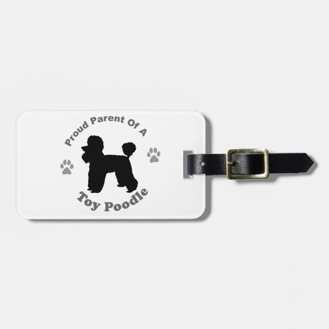 Toy Poodle Luggage Tag (Front Horizontal)