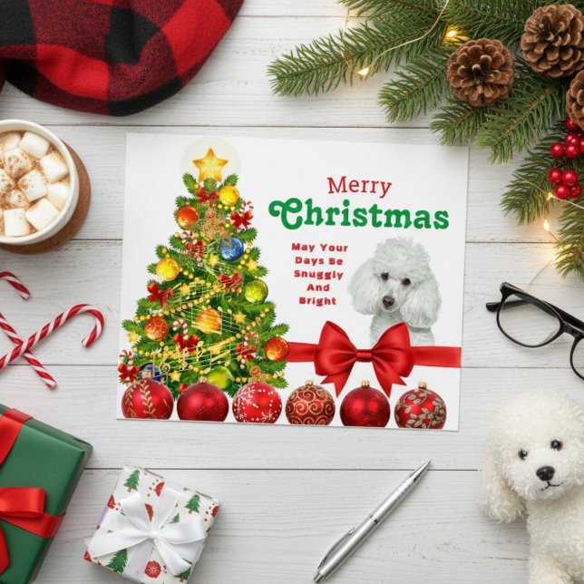 Toy Poodle Merry Christmas Card (Toy Poodle Merry Christmas Card)
