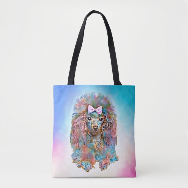 Toy Poodle - pastel oils Tote Bag (Front)