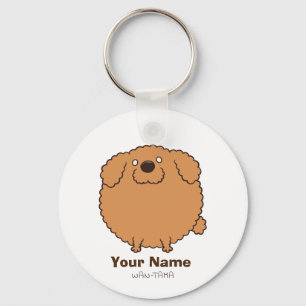 Toy Poodle "Putama (Tea)" Key Ring